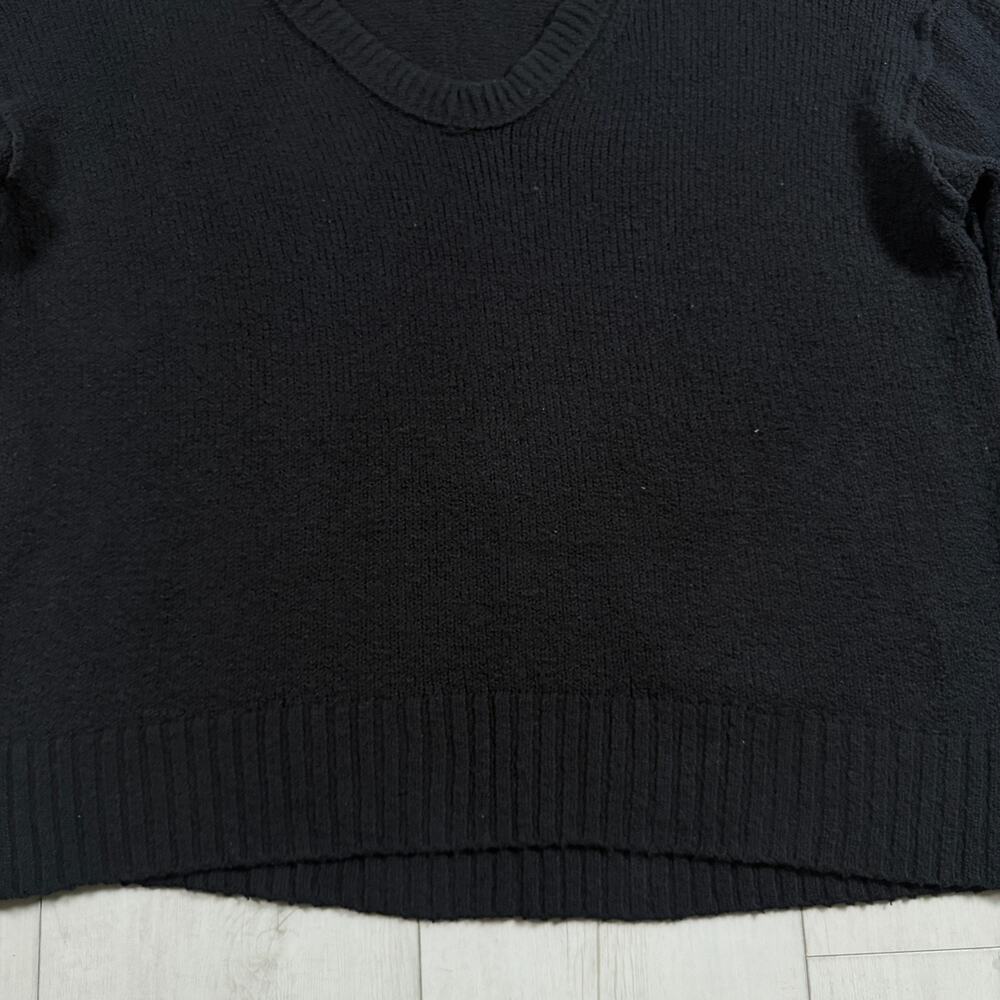 Free People Brookside Black Sweater Size Large Oversized Slouchy Boho - Picture 3 of 9